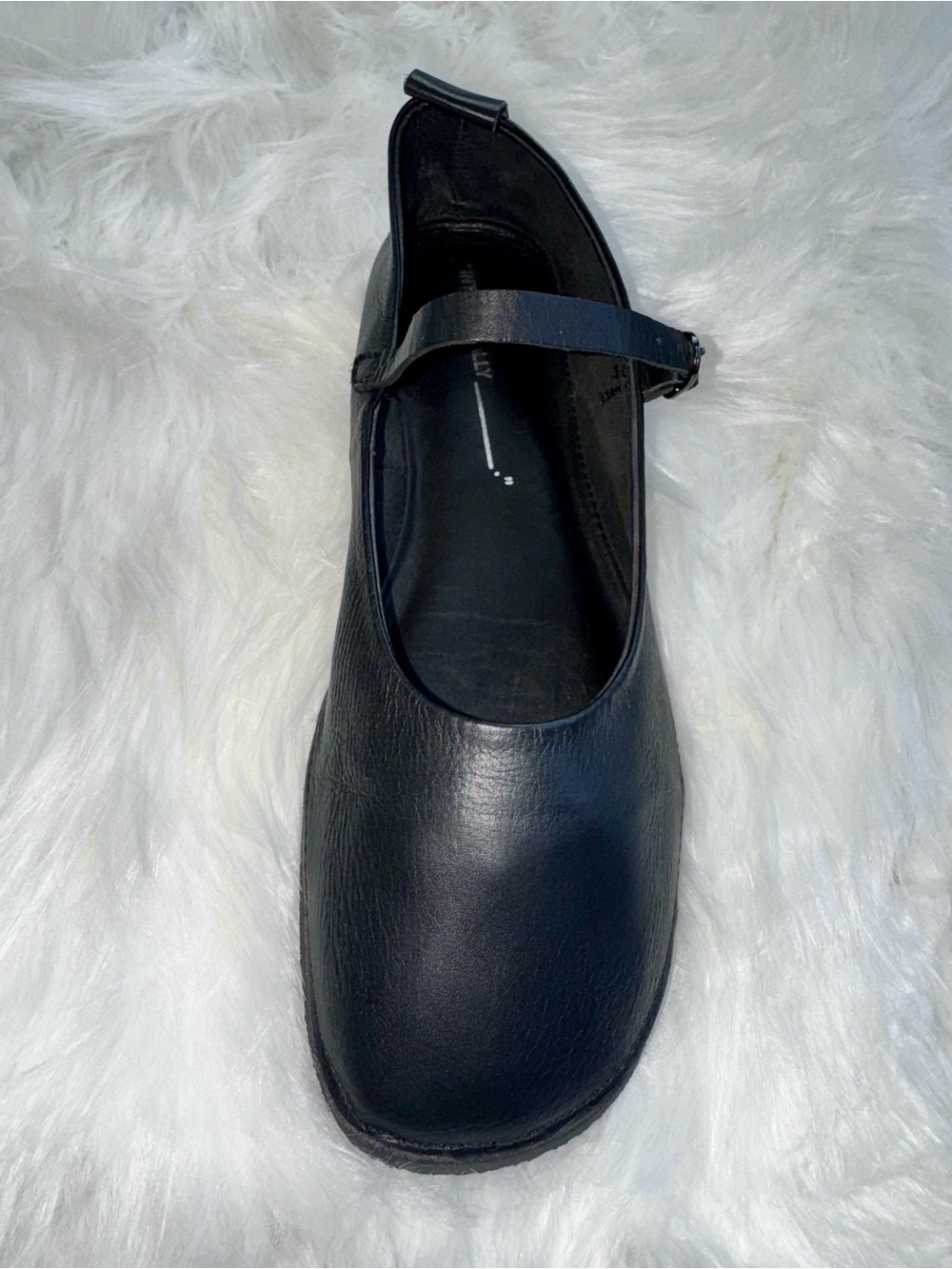Intentionally Blank Anthropologie Classic Black Leather Mary Jane Flats Sz 38 EU - Picture 5 of 15